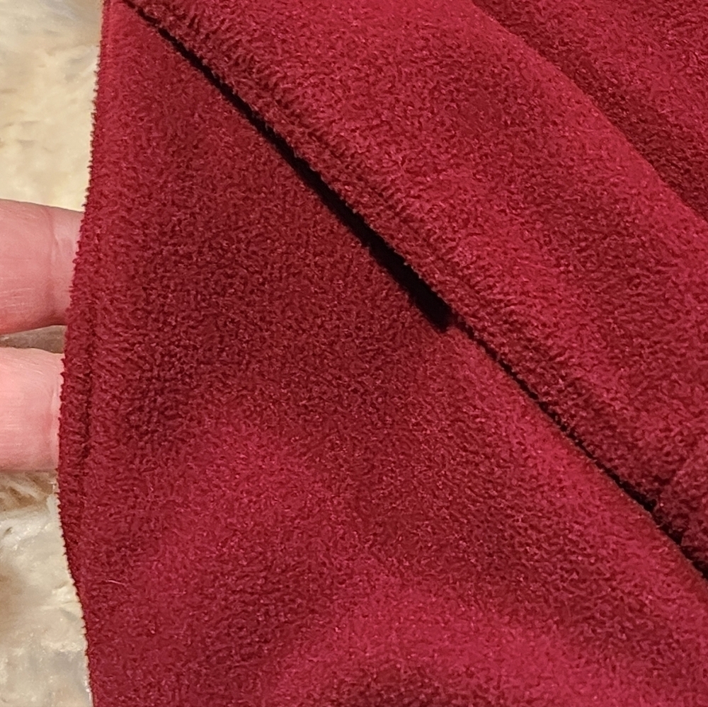 WEATHRPROOF Pullover 1/4 Zip Fleece Men's Burgundy Pocketed Jacket Sz. L - Picture 5 of 8
